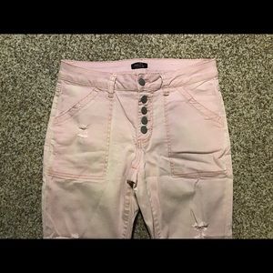 Light Pink Ripped Skinny Jeans